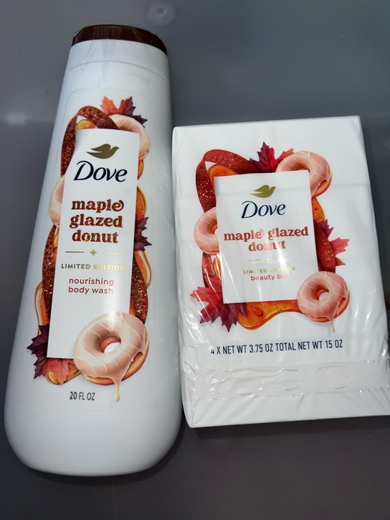 Dove Other - Dove Maple Glazed Donut Nourishing Body Wash & 4PK Maple Glazed Donut Beauty Bar